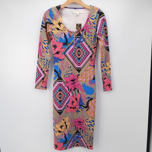 NICKI MINAJ Multicolor Floral Print Midi Dress - Picture 8 of 8